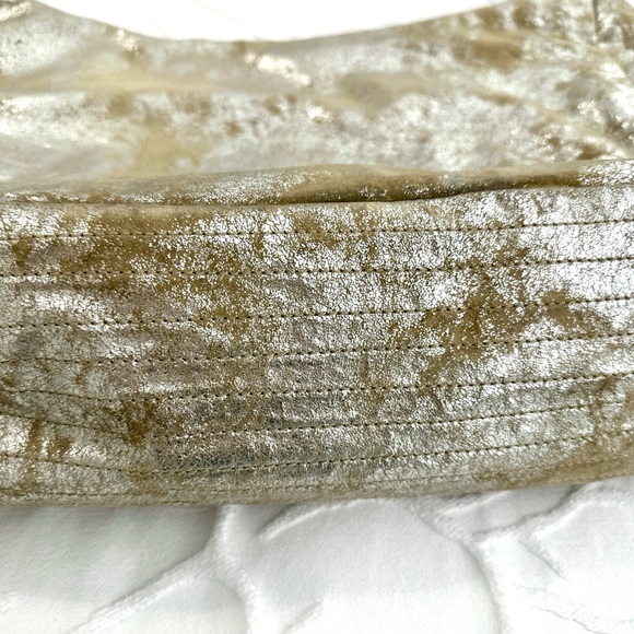 Tory Burch Vintage Y2K Metallic Suede Shoulder Messenger Bag Adjustable Strap - Picture 9 of 10